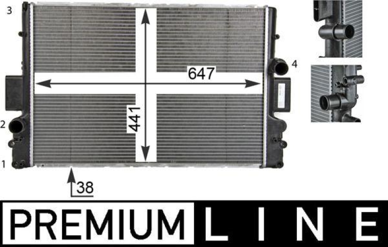 MAHLE Radiator, engine cooling BEHR *** PREMIUM LINE ***
