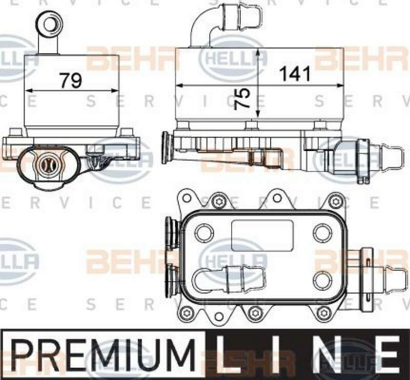 HELLA Oil Cooler, automatic transmission BEHR HELLA SERVICE *** PREMIUM LINE ***