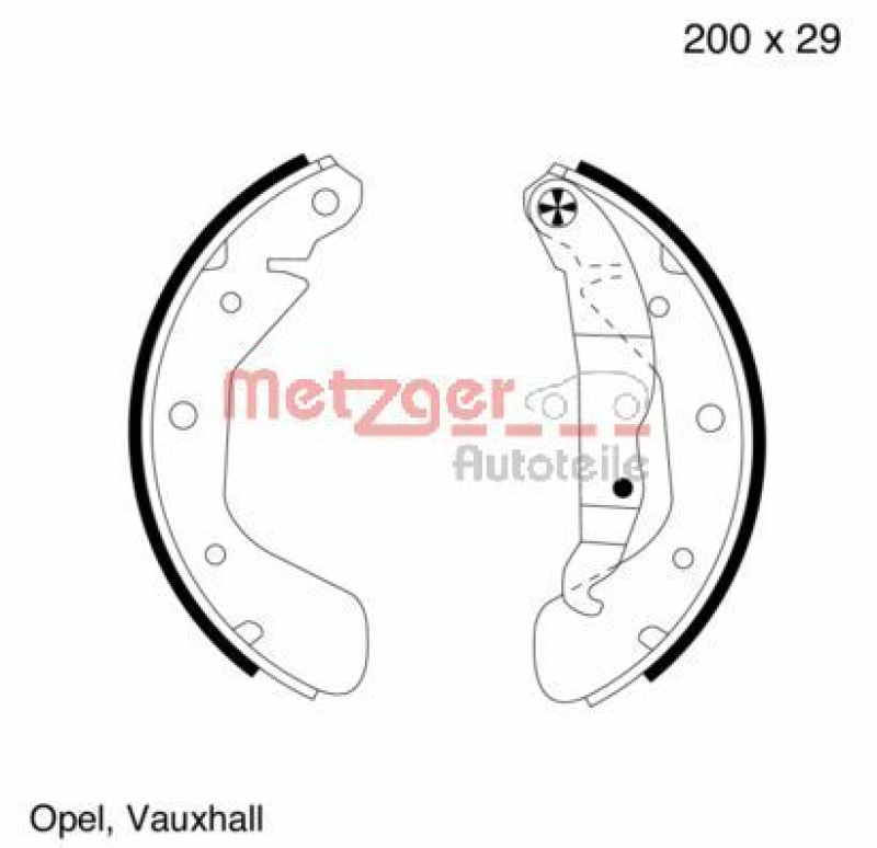 METZGER Bremsbackensatz MG 563