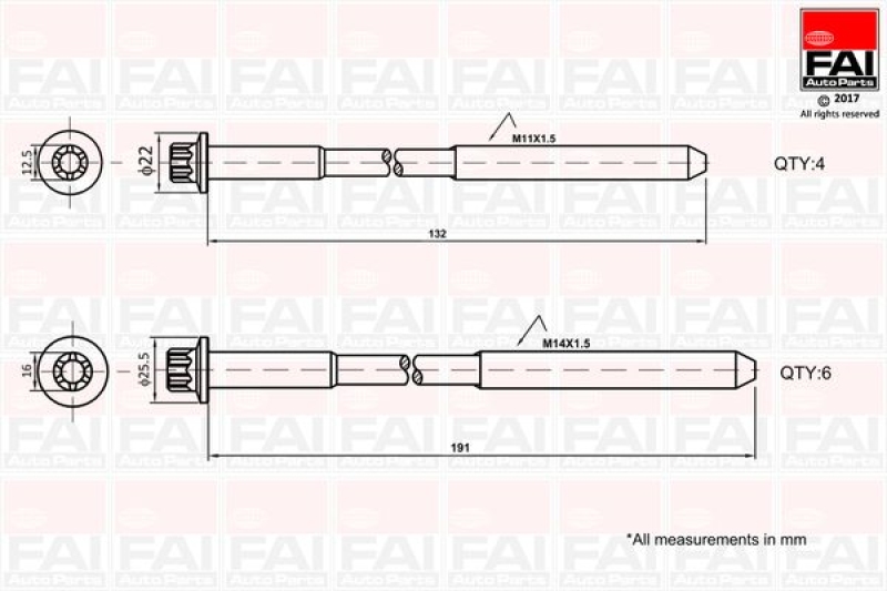 FAI AutoParts Zylinderkopfschraubensatz