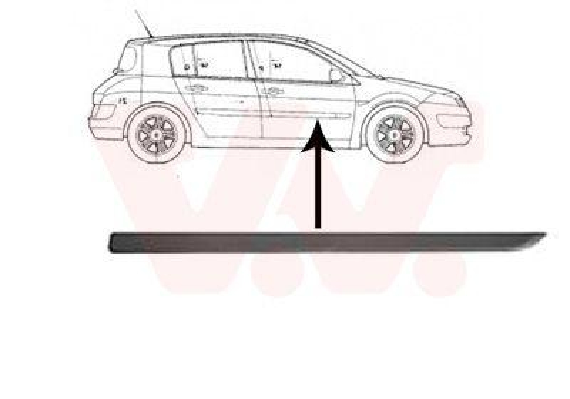 VAN WEZEL Trim/Protective Strip, door