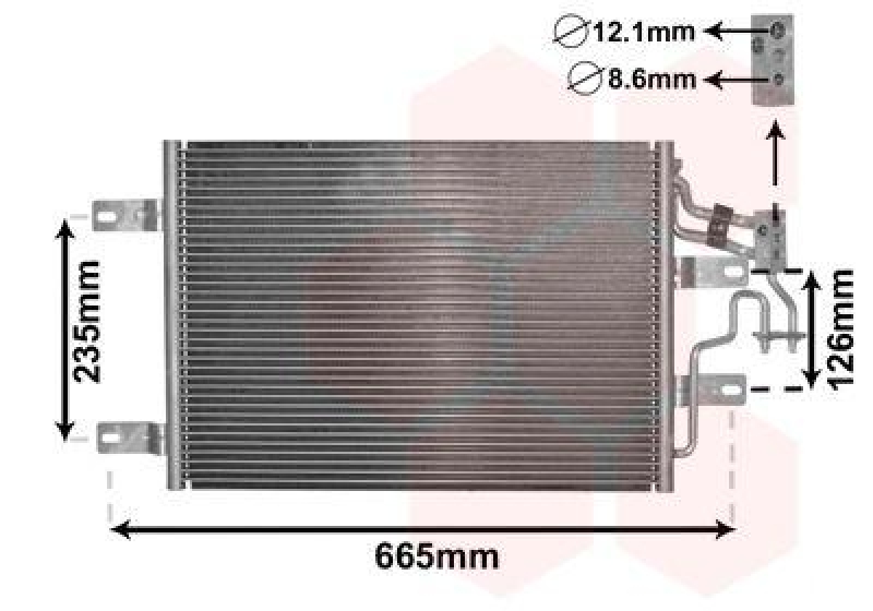VAN WEZEL Condenser, air conditioning