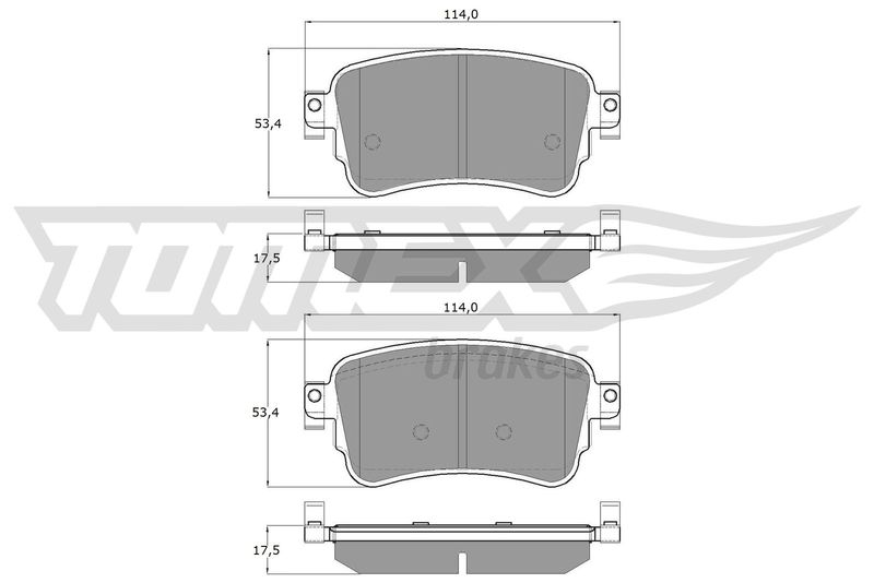 TOMEX Brakes Bremsbelagsatz, Scheibenbremse