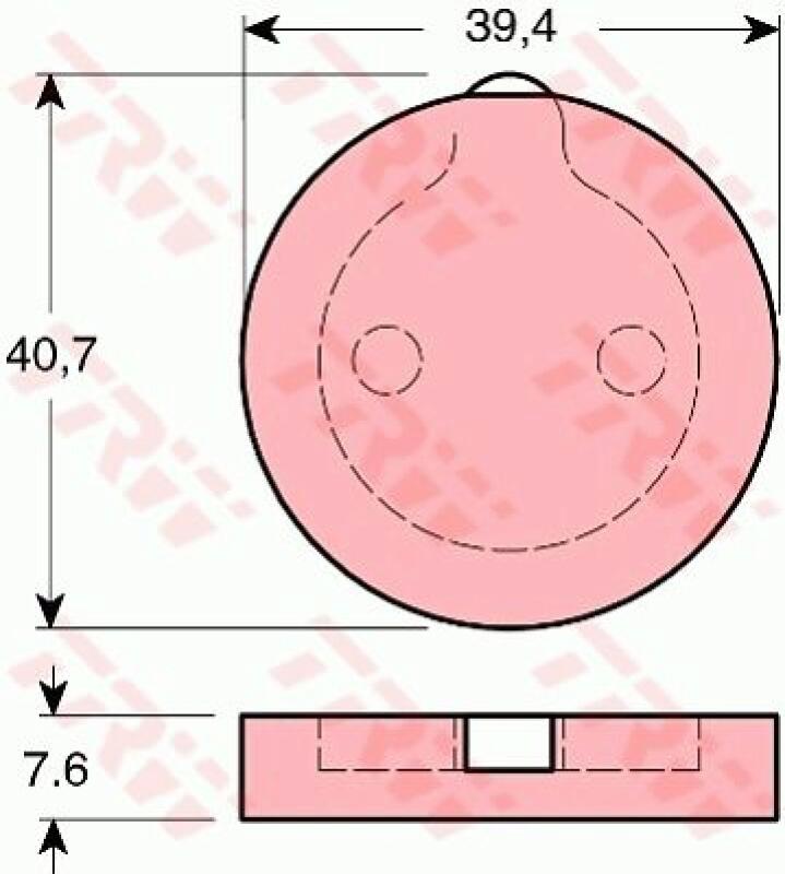 TRW Brake Pad Set, disc parking brake