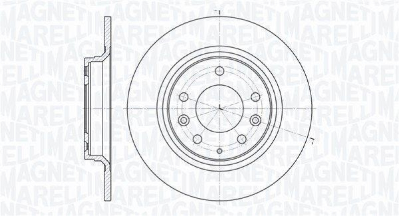 2x MAGNETI MARELLI Bremsscheibe 361302040718