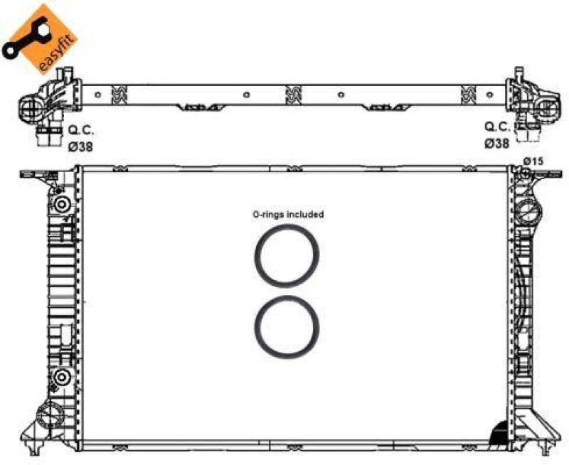 NRF Radiator, engine cooling EASY FIT