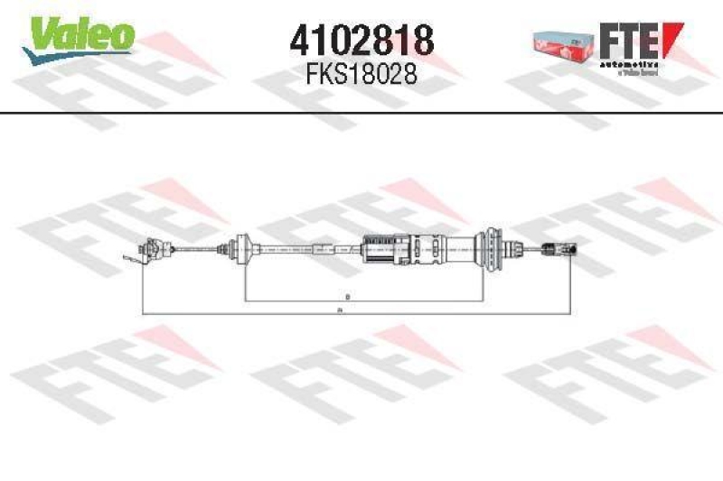 VALEO Seilzug, Kupplungsbet&auml;tigung FTE CLUTCH ACTUATION 4102818