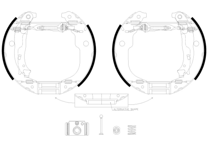 HELLA Bremsbackensatz Shoe Kit Pro