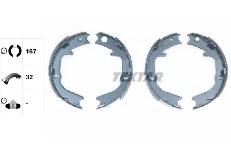 TEXTAR Brake Shoe Set, parking brake
