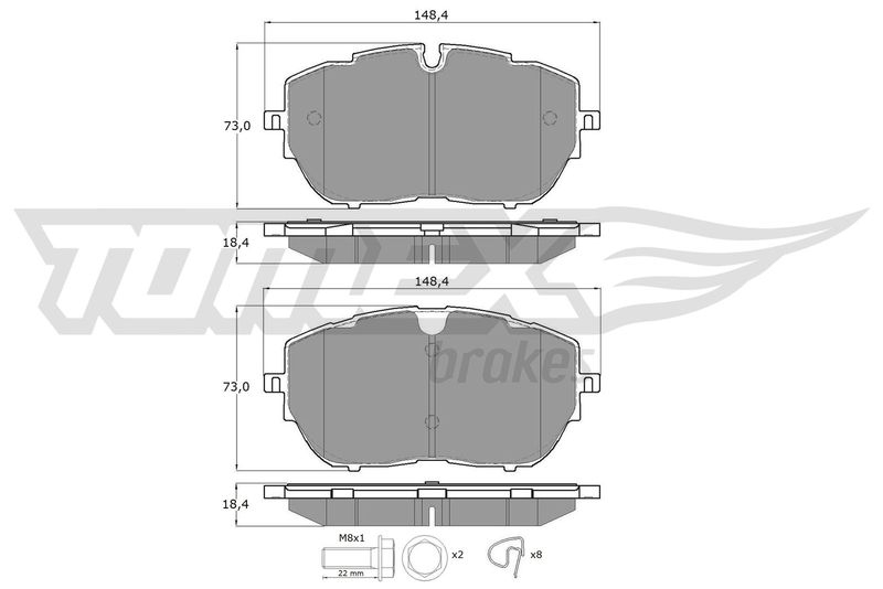 TOMEX Brakes Bremsbelagsatz, Scheibenbremse