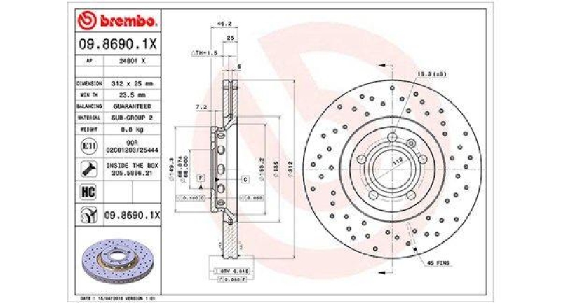 MAGNETI MARELLI Bremsscheibe 360406001602