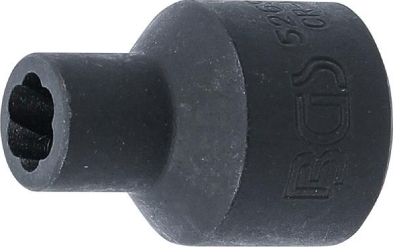 Spiral-Profil-Steckschlüssel-Einsatz / Schraubenausdreher | Antrieb Innenvierkant 12,5 mm (1/2") | SW 8 mm