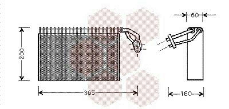 VAN WEZEL Evaporator, air conditioning