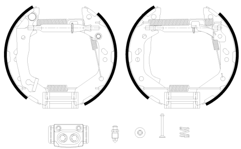 HELLA Bremsbackensatz Shoe Kit Pro