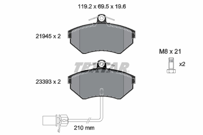 TEXTAR Brake Pad Set, disc brake Q+