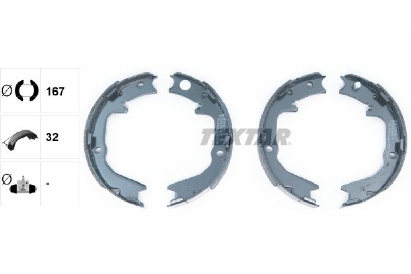 TEXTAR Brake Shoe Set, parking brake