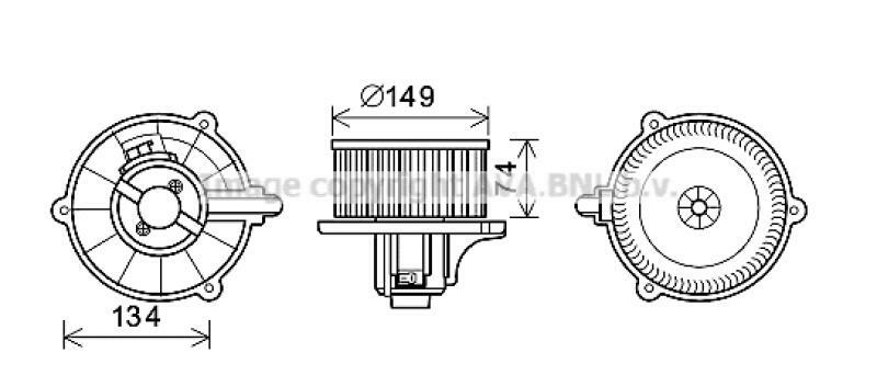 AVA QUALITY COOLING Elektromotor, Innenraumgebläse