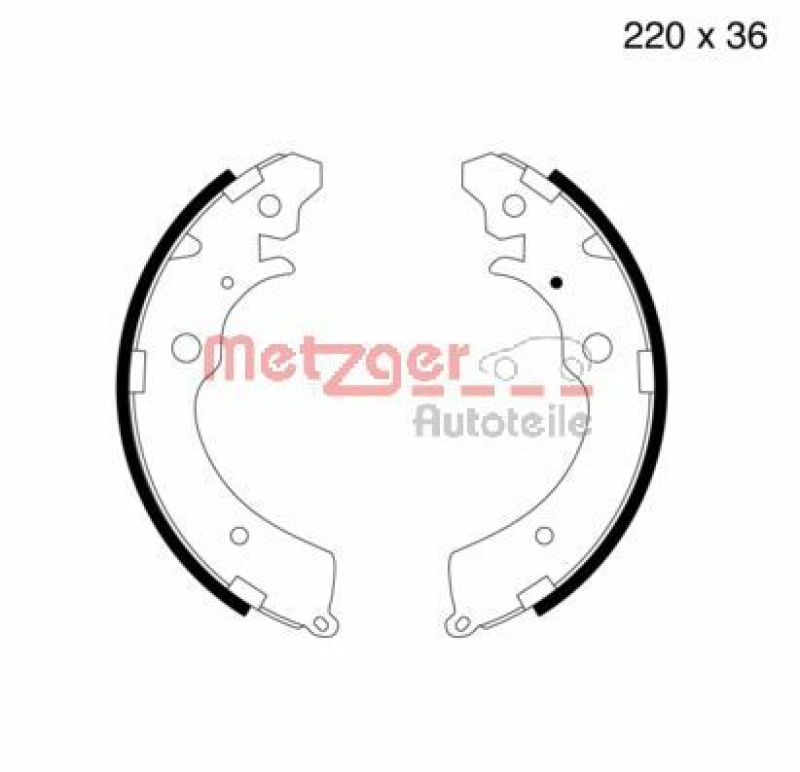 METZGER Bremsbackensatz