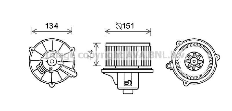 AVA QUALITY COOLING Elektromotor, Innenraumgebläse