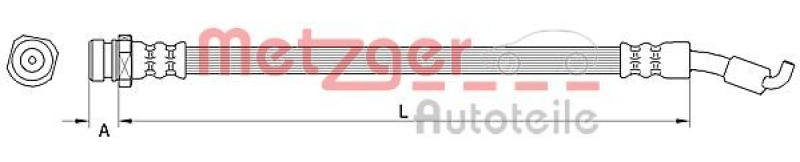 METZGER Bremsschlauch 4110822
