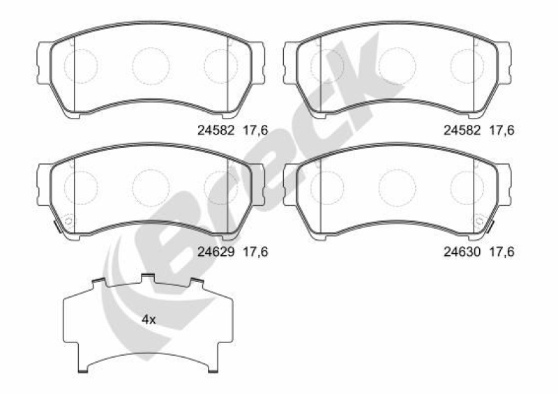 BRECK Brake Pad Set, disc brake