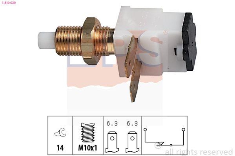 EPS Bremslichtschalter Made in Italy - OE Equivalent