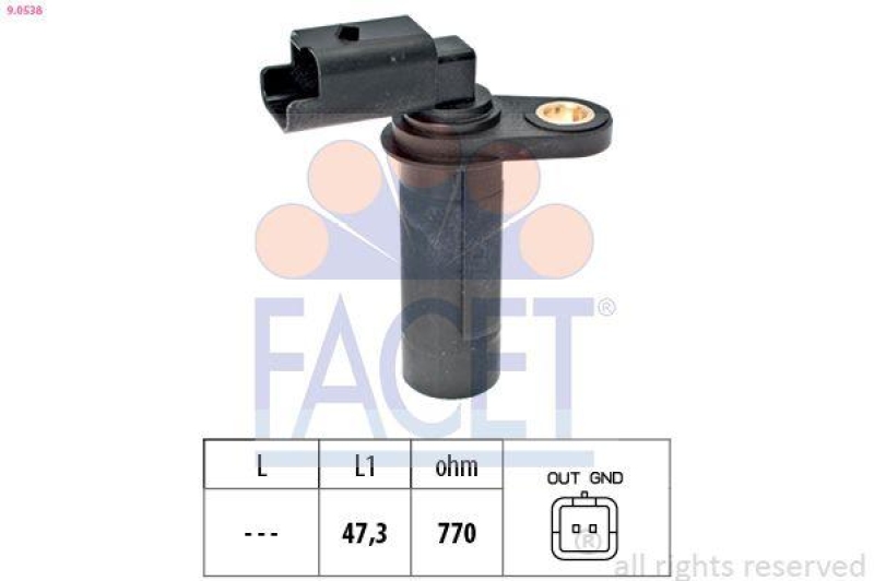 FACET Sensor, crankshaft pulse Made in Italy - OE Equivalent