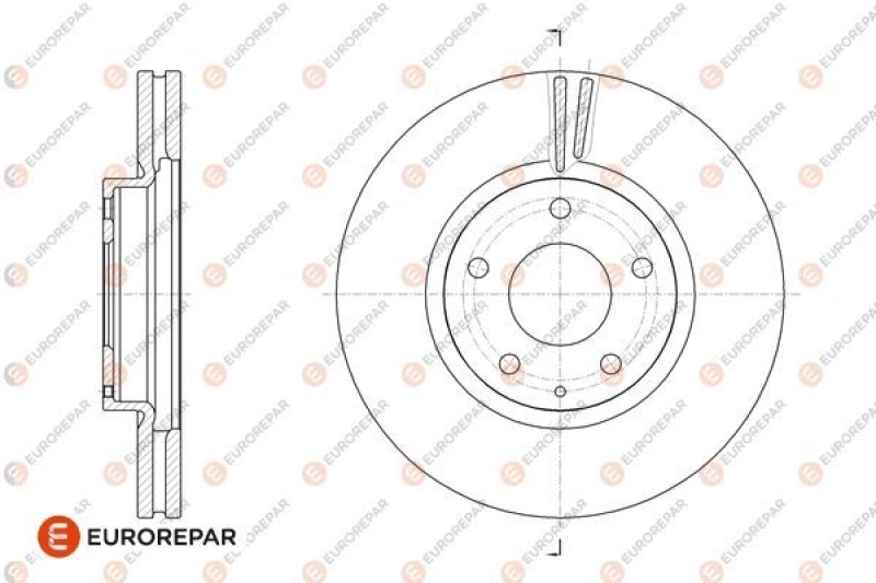 2x EUROREPAR Brake Disc