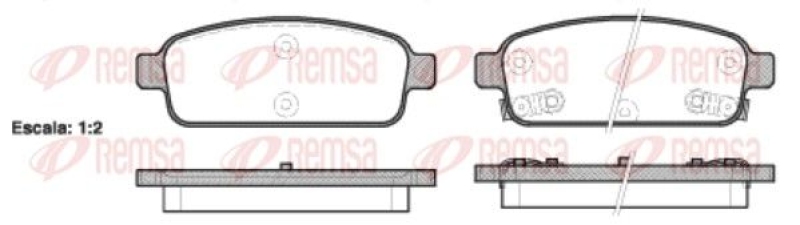 REMSA Bremsbelagsatz, Scheibenbremse