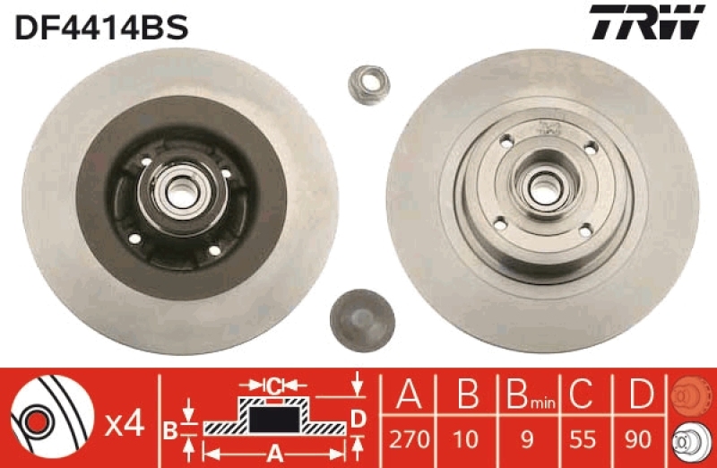 TRW BREMSSCHEIBEN + TRW BREMSBELÄGE
