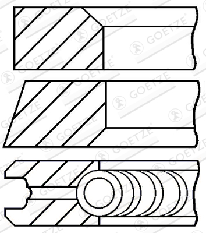 GOETZE ENGINE Kolbenringsatz