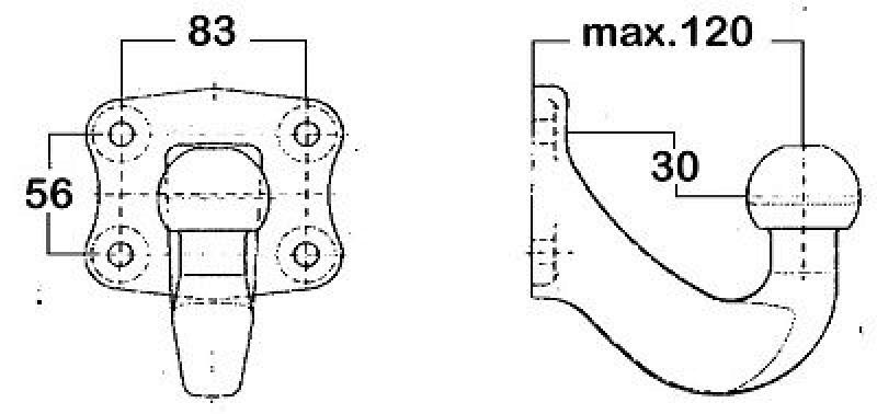 WESTFALIA Base Plate, trailer hitch F40