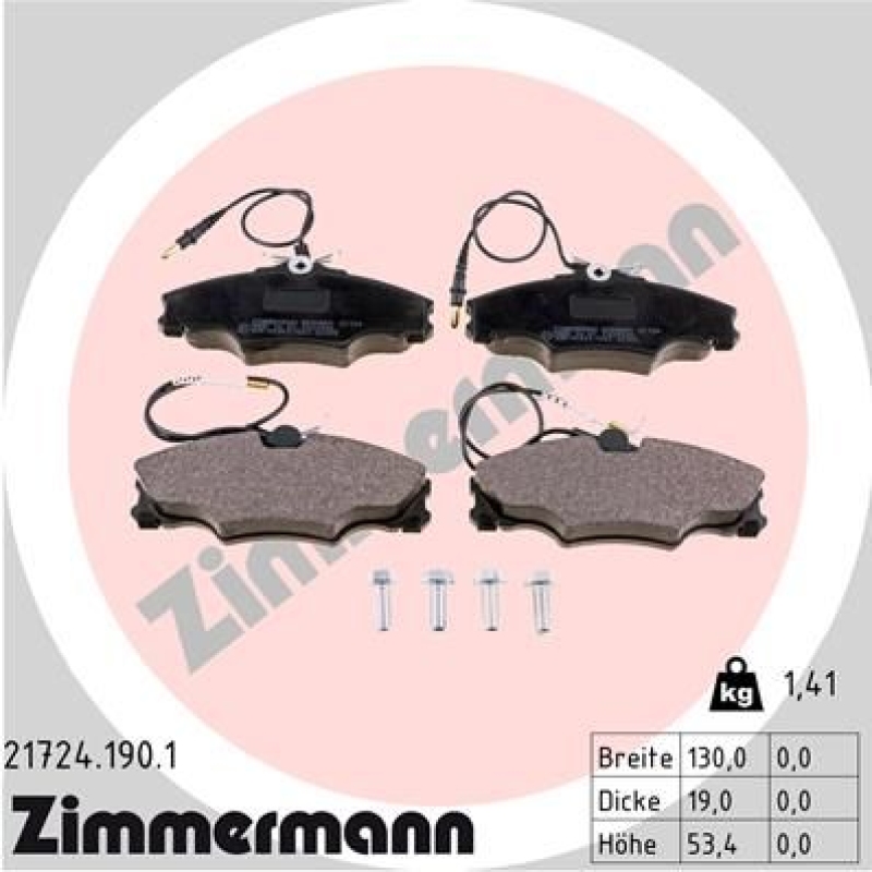 ZIMMERMANN Brake Pad Set, disc brake