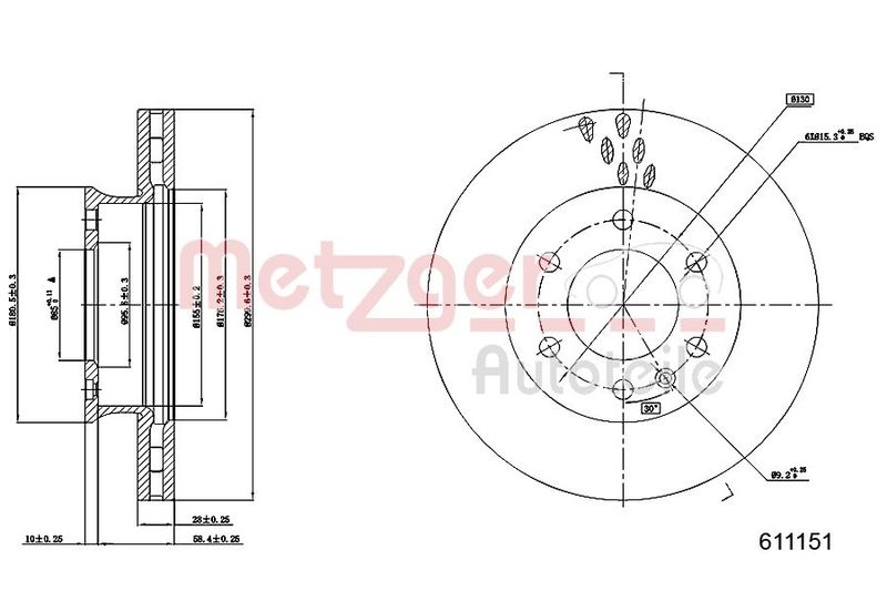 METZGER BREMSSCHEIBEN + METZGER BREMSBELÄGE