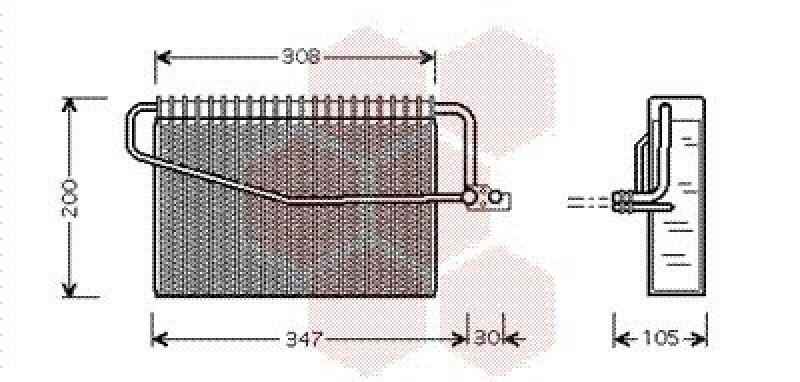 VAN WEZEL Evaporator, air conditioning