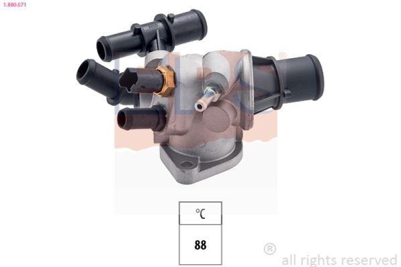 EPS Thermostat für Kühlmittel / Kühlerthermostat Made in Italy - OE Equivalent