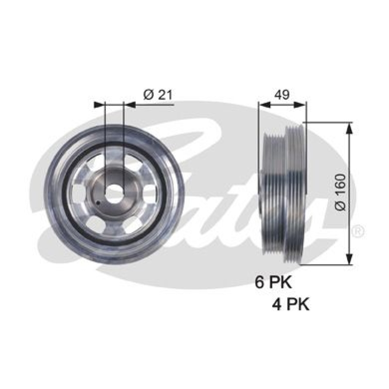 GATES Belt Pulley, crankshaft DriveAlign®