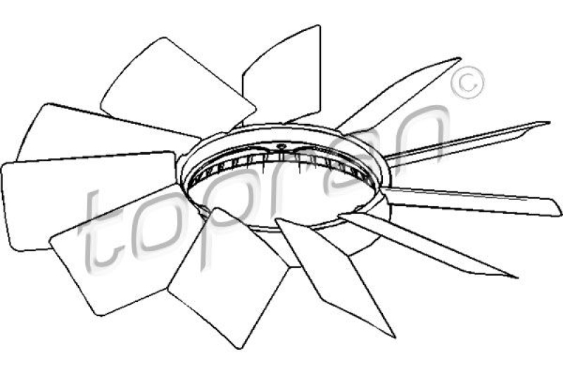 TOPRAN Fan Wheel, engine cooling