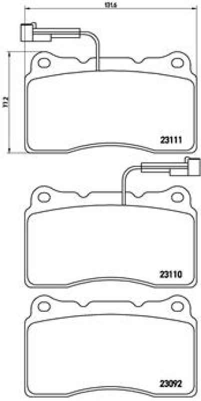 BREMBO Brake Pad Set, disc brake XTRA LINE