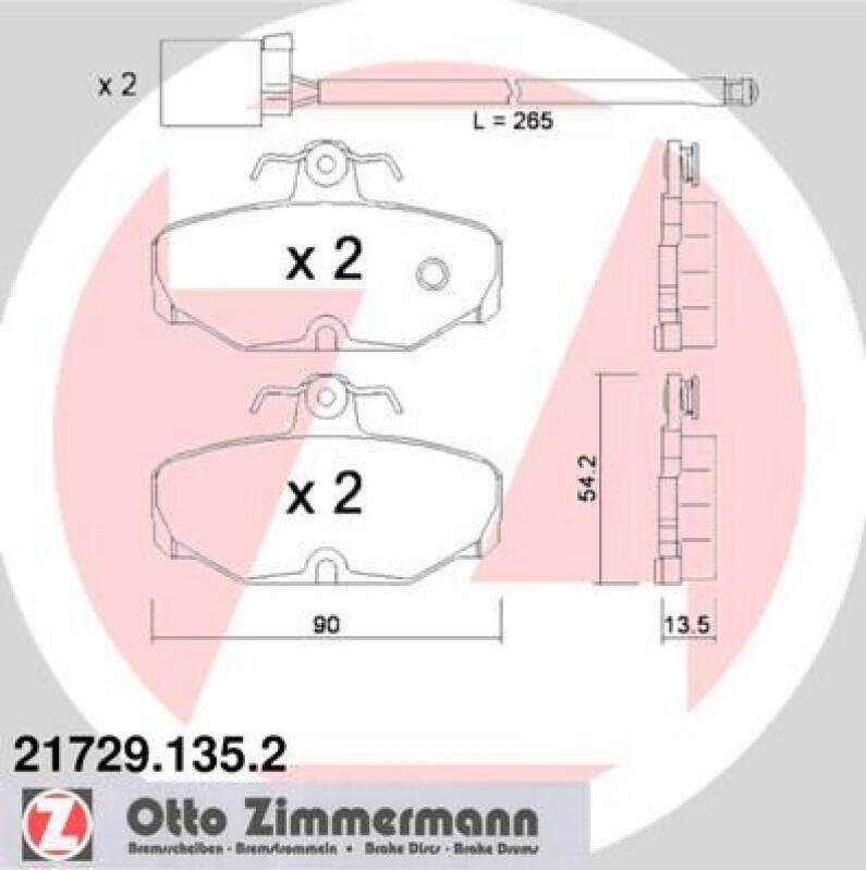 ZIMMERMANN Bremsbelagsatz, Scheibenbremse