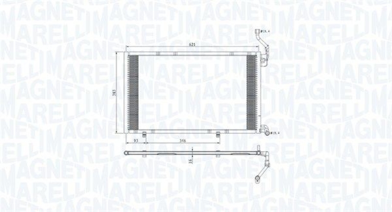 MAGNETI MARELLI Kondensator, Klimaanlage