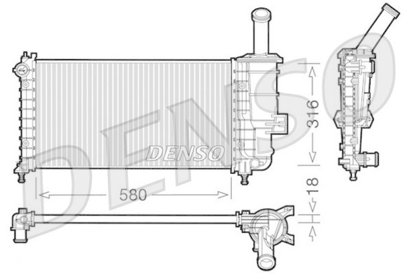 DENSO Radiator, engine cooling