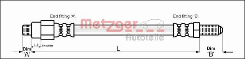 METZGER Bremsschlauch 4113239