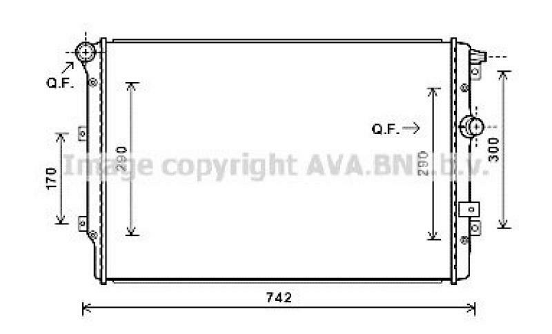 AVA QUALITY COOLING Kühler, Motorkühlung