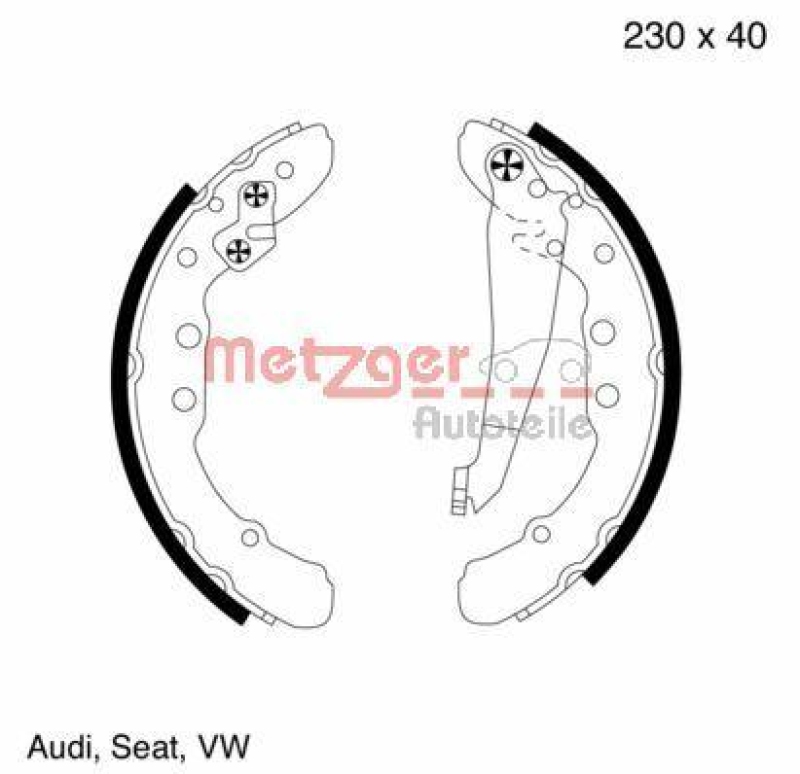 METZGER Brake Shoe Set