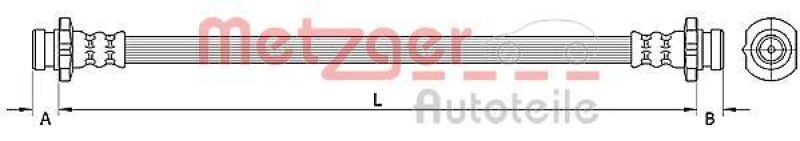 METZGER Bremsschlauch 4110851