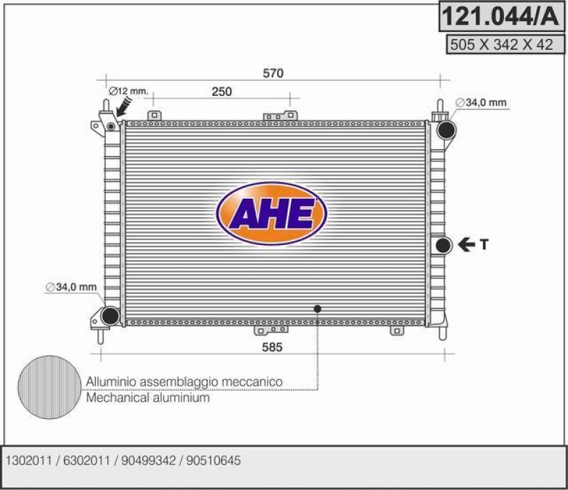 AHE Radiator, engine cooling