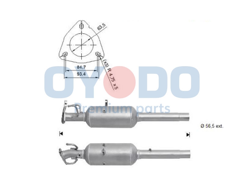 Oyodo Ruß-/Partikelfilter, Abgasanlage