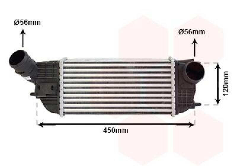 VAN WEZEL Intercooler, charger