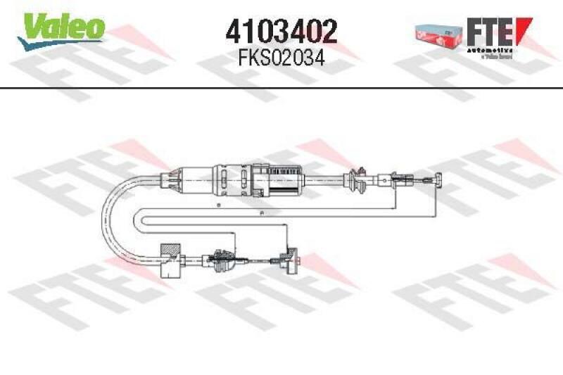 VALEO Clutch Cable FTE CLUTCH ACTUATION